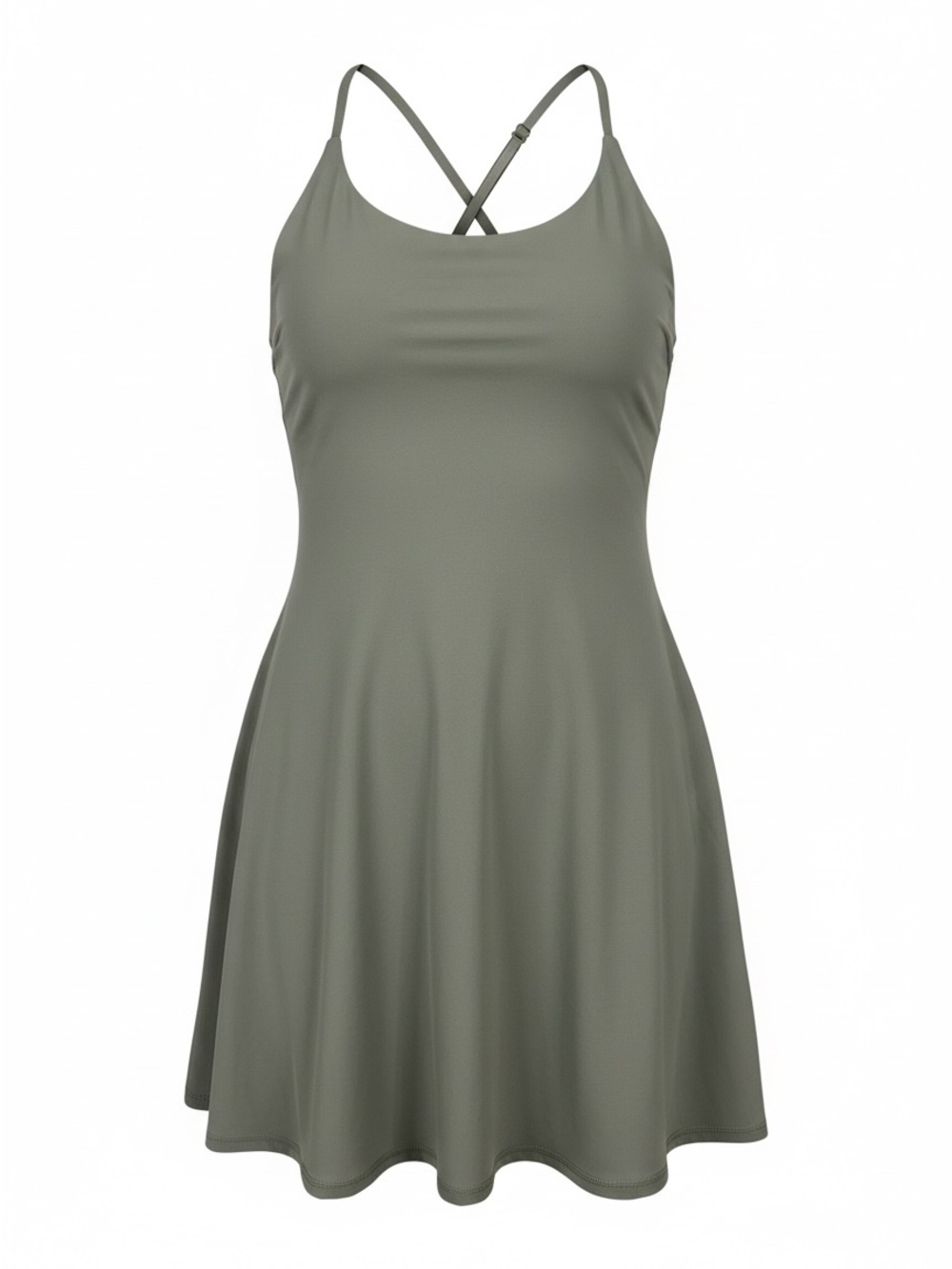 Nicole Miller Olive Green sporty romper dress activewear sporty athleisure plus